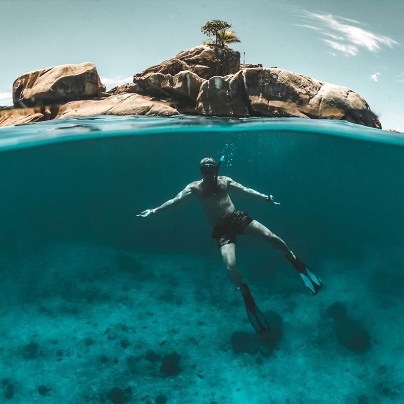 塞舌爾聖安妮海洋國家公園一日遊馬埃島酒店接送午餐浮潛玻璃底船