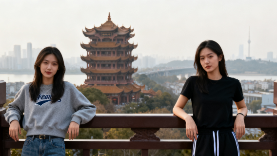 武漢黃鶴樓旅拍【跟拍攝影親子照情侶閨蜜兒童跟拍家庭旅拍】