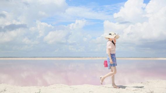 Tour di un giorno a Cancun + Lago Rosa + Attrazione di Las Coloradas con noleggio con conducente esclusivo