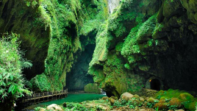 拼團1-4人私家團免費升級7座南寧通靈大峽谷經典漂+德天