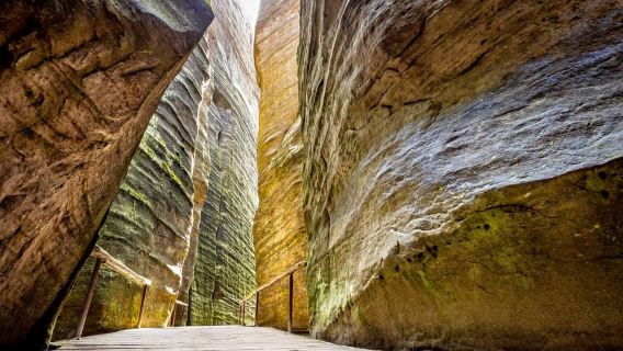 From Prague to Adršpach Rock City Guided Tour with Boat Ride