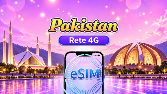 Pakistan | eSIM 4G | Pacchetto giornaliero/di dati | 1-30 giorni | Supporta Tiktok & ChatGPT | Tariffazione 24 ore | Codice QR