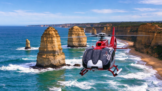 Great Ocean Road and Twelve Apostles helicopter tour (16/25/60 min options)