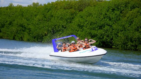 Cancún: Mayan Experience Tour with Jungle Speedboat and Snorkeling