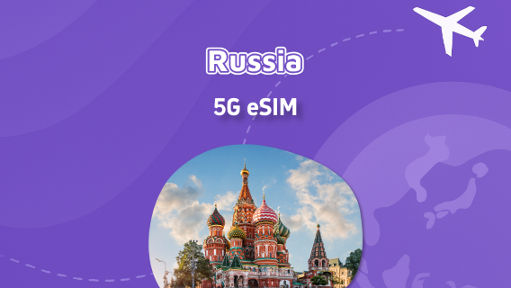 Russia | 5G eSIM | High-Speed ​​Data | Total Data Package | 3-15 Days | Natural day | Quick Installation | QR Code