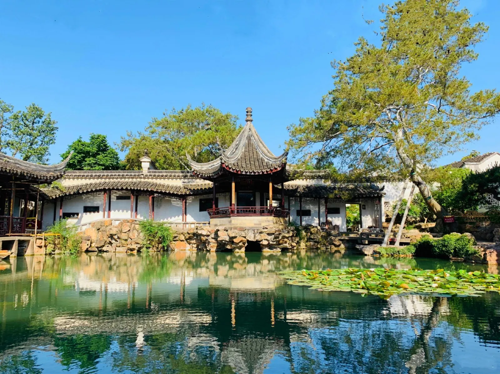 Giardino del Maestro delle Reti + Padiglione delle Onde Blu + Giardino dell'Accoppiamento + Tempio del Giardino Occidentale + crociera panoramica [Tour di un giorno nella regione delle acque di Gusu]