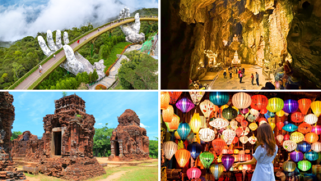 ダナン発着｜4大人気スポット制覇！五行山+バーナーヒルズ+ミーソン遺跡+夜のホイアン 日帰りツアー