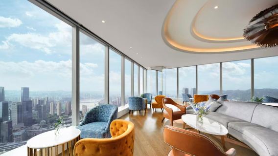 Chongqing Morning & Evening Lounge byoplevelse i skyerne (høj udsigt + flod- og nattesyn + afslappet atmosfære + trendy sociale muligheder)