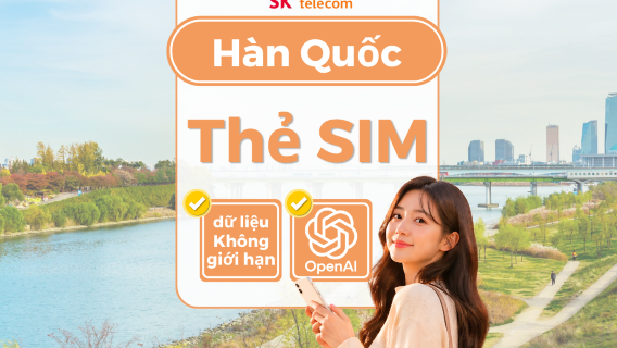 [Tiền T-Money miễn phí | Thẻ SIM Hàn Quốc] Thẻ SIM SKT 4G tốc độ cao kèm dữ liệu và gọi điện + Phiếu giảm giá Daiso | Nhận tại Hàn Quốc