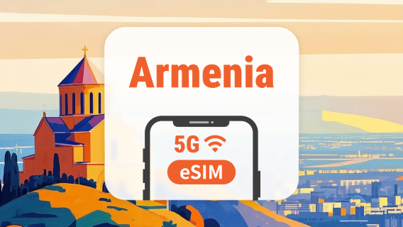 Armenien 5G eSIM | Alla AI & TikTok | 1–30 dagar | QR-kod
