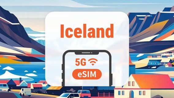 eSIM 5G Iceland | 2 rangkaian • All AI & TikTok | 1–30 hari | QR Code