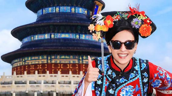 "Tauchen Sie in die Geschichte ein: Hanfu-Fotoshooting im Park des Himmelstempels"