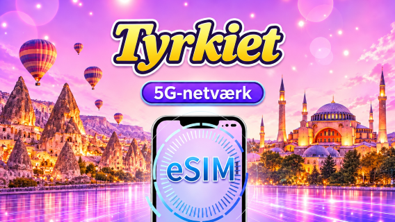 Tyrkiet | 5G/4G eSIM | Daglig pakke/Datapakke | Naturlig dagsafregning | 1-30 dage | QR-kode