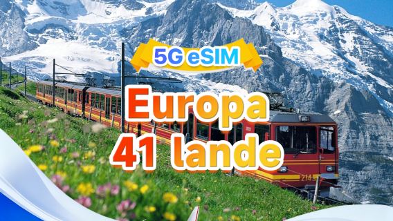 Europæisk universel 5G/4G eSIM | Understøttelse af flere netværk, understøtter al AI og TikTok | 500 MB/dag - 50 GB i alt | 1-90 dage | 24-timers fakturering | QR-kode