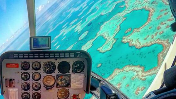 Tour en helicóptero por el arrecife Heart Reef en Whitsundays + playa Whitehaven + excursión a Reefworld (salida desde Isla Hamilton)