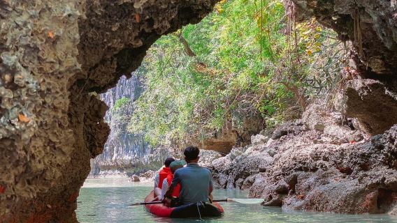 Phuket Phang Nga Bay National Park + 007 Island: Big Wooden Boat + Kayaking Adventure Tour