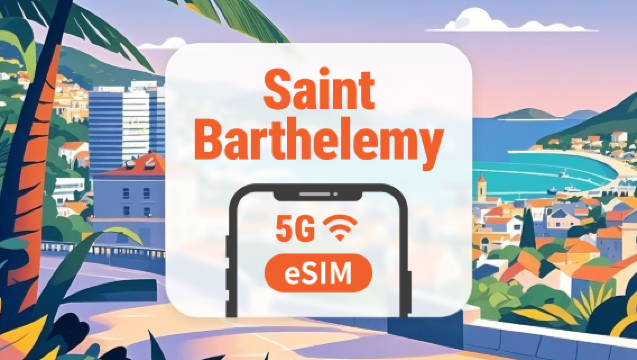 Saint-Barthélemy 5G eSIM | Full AI & TikTok Access | 1-30 Days | Instant QR