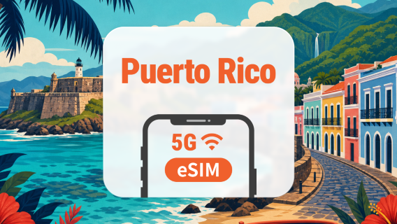 eSIM 5G Puerto Rico | All AI & TikTok | 1–30 ngày | QR Code