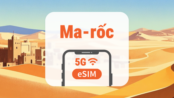 eSIM 5G Maroc | 2 mạng • All AI & TikTok | 1–30 ngày | QR Code