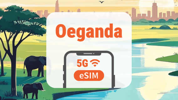 Oeganda 5G eSIM | AI & TikTok | 1–30 Dagen | QR-code