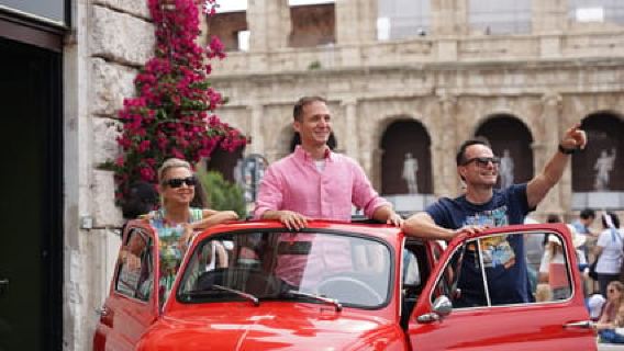 Rome Nighttime Photoshoot Experience + Free Vintage Fiat 500