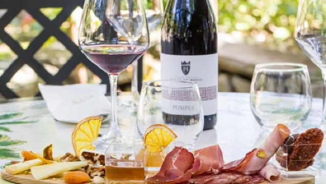 Tour della cantina di Pompei, degustazione e pranzo