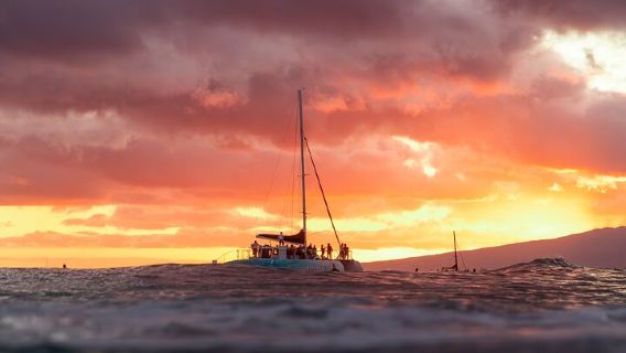 Board from Waikiki Beach for a scenic Sunset Sail on the Hāwea