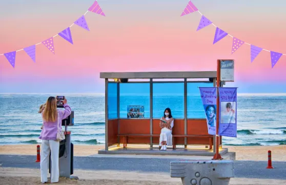 冬季特別企劃：BTS拍攝景點巡禮 (首爾出發, 同款公車站, 凌波臺+注文津海邊+大關嶺三養牧場)