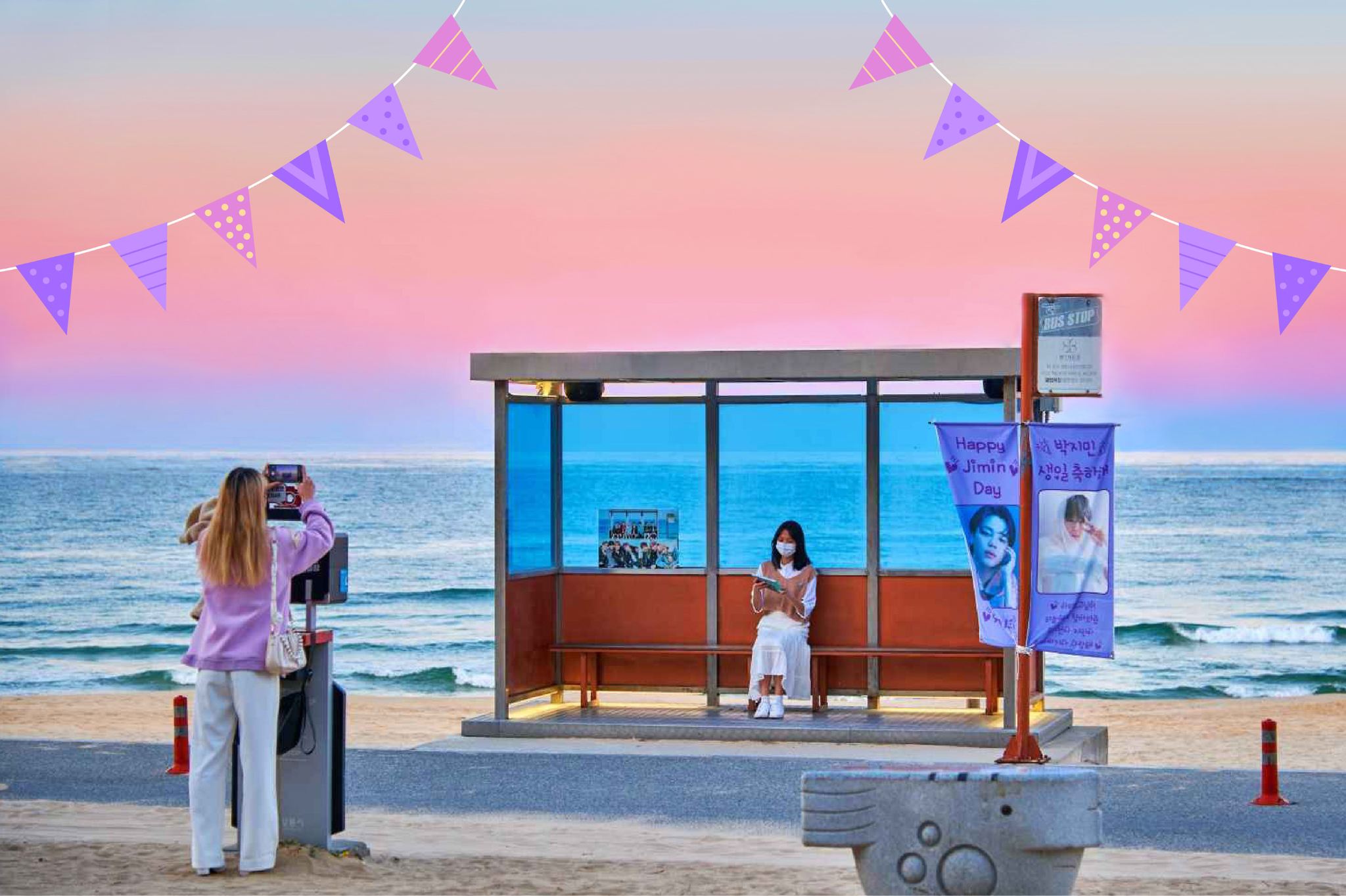 Winter Special: Walk in the Footsteps of BTS Day Tour 💜 (From Seoul • Neungpadae + Sokcho Central Market + Jumunjin Beach BTS bus stop + Samyang Roundhill • ARMY]