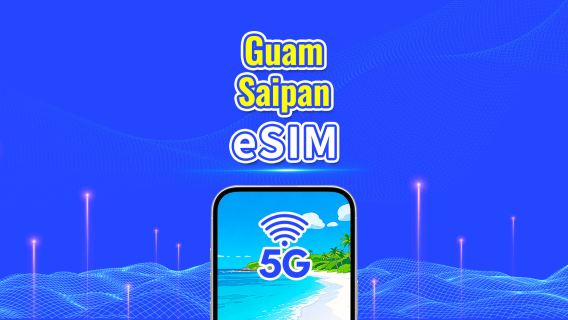 eSIM 5G/4G Saipan/Guam | Pakej Harian/Pakej Data | Bil 24 Jam | 1-30 Hari | Kod QR