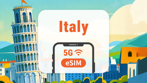 Italië 5G eSIM | Dubbel Netwerk • AI & TikTok | 1–30 Dagen | QR-code