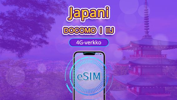 Japani | DOCOMO eSIM | Päivittäinen paketti/Datapaketti | Laskutus luonnollisilta päiviltä | 1–30 päivää | QR-koodi