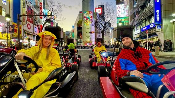 Fahre mit dem Go-Kart durch die Straßen von Shibuya und Shinjuku