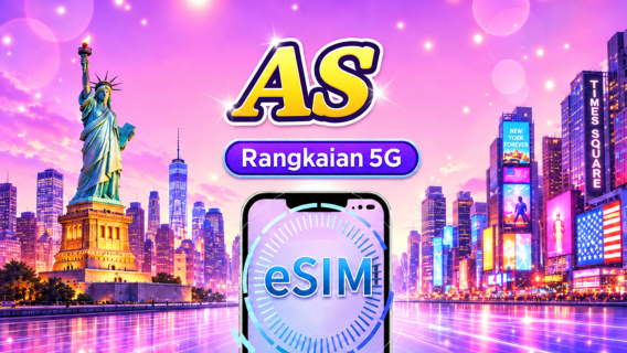 Amerika Syarikat 5G eSIM | Menyokong aplikasi popular seperti Tiktok & Google Maps | Pakej harian/pakej data | 1-30 hari | Caj mengikut 24 jam | Kod QR