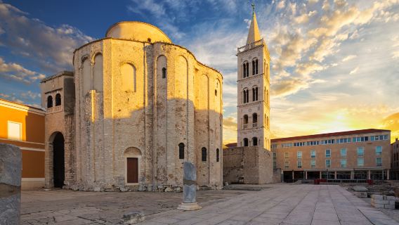 Cathedral of Saint Anastasia + city gate + Church of St. Donatus + Plitvice Lakes National Park