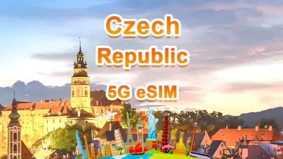 Tschechische 5G eSIM | Gesamtpaket | Gesamt 1-30GB | 3-30 Tage | 24-Stunden-System | QR-Code