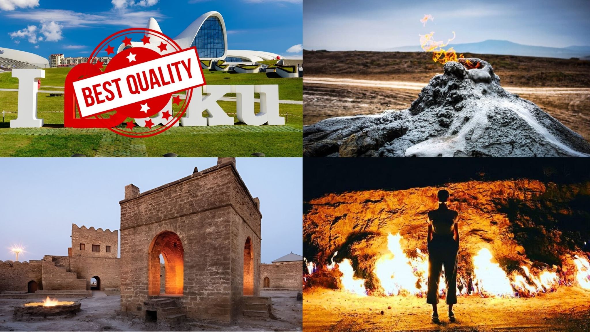 Baku: Gobustan-Absheron-Mud Volcanoes-Fire Temple-Burning Mountain Tour