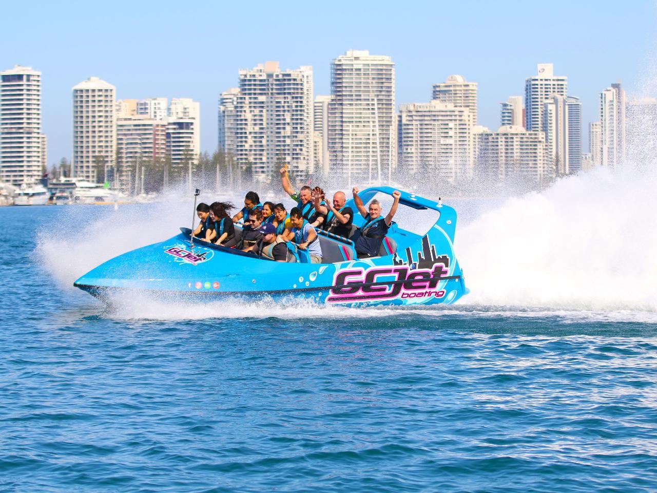 Gold Coast water activities: jet speedboating/jet ski/parasailing [located near Main Beach Sea World | some packages include Surfers Paradise transfers | GC options available]