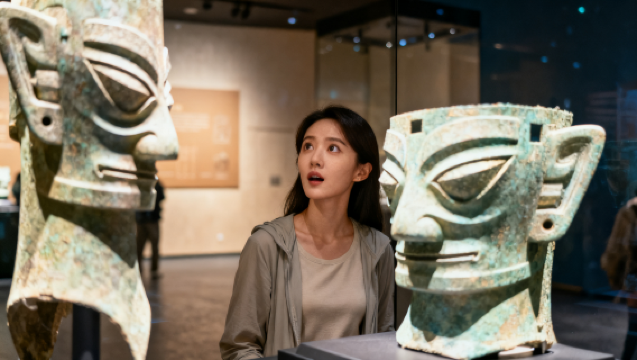 Muzeum Sanxingdui w Guanghan | Bilet wstępu + 3-godzinne dogłębne oprowadzanie na żywo + słuchawki Bluetooth redukujące hałas (opcjonalnie z transportem)