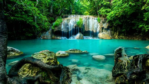 Bangkok Full Day Tour To Erawan National Park & Erawan Waterfall and Bridge over the River Kwai