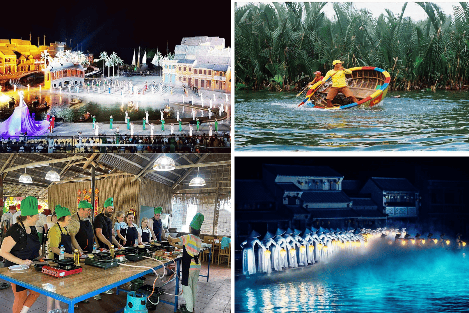 Vietnamese Cooking Class, Coconut Forest Basket Boat Experience & Hoi An Memories Show Ticket