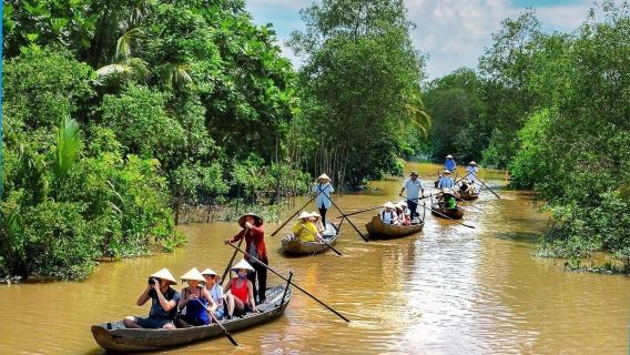 Depuis HCM : visite authentique du delta du Mékong avec promenade en bateau et artisanat local