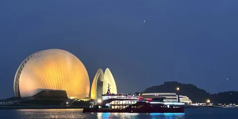 珠海九洲港【海上看港珠澳大橋】·海上看珠海