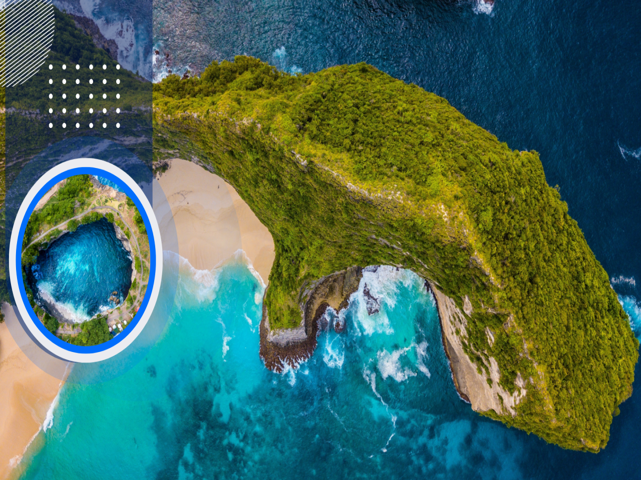 [depart from NUSA PENIDA] Private West tour with Lunch at Beach Club