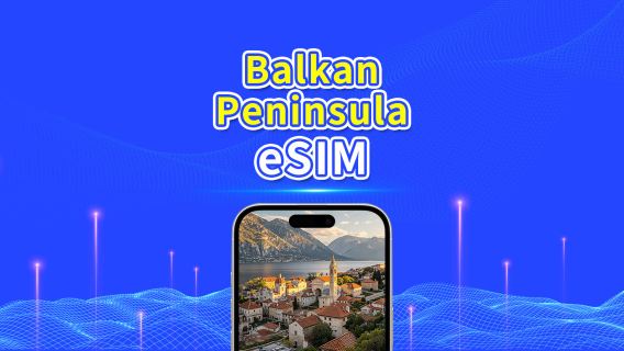 Europa Balkanhalbinsel eSIM | 4G | Tägliches/Gesamt-Datenpaket | Lokale Telefonnummer | 24-Stunden-Abrechnung | QR-Code