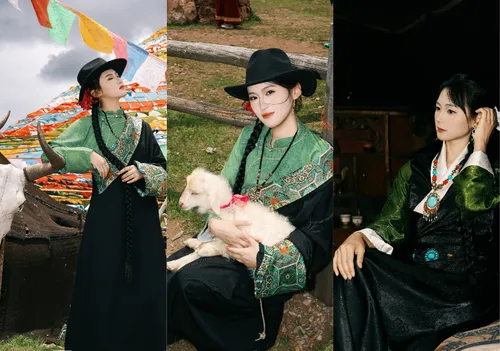 takuya19761217　特別セール　新品　チベット民族衣装　黒 香格里拉建塘鎮のTripメモリー【チベット民族衣装の豊富な品揃え＋民族