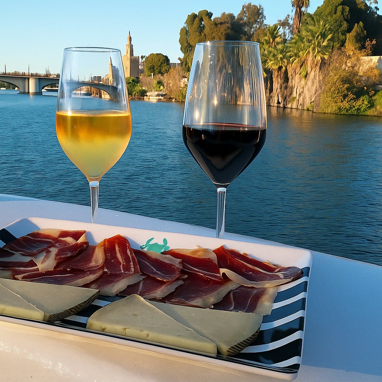 เซบียา: ล่องเรือพร้อมเครื่องดื่มและอาหารว่าง