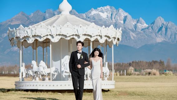 麗江旅拍情侶婚紗照/服裝任選/底片全送/酒店住宿包郵/結婚照