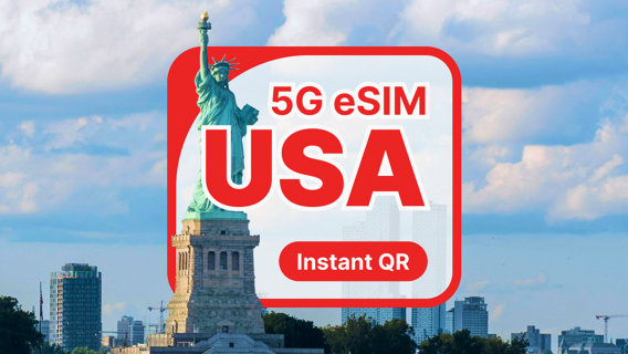 USA 5G eSIM|Daten-eSIM|Hochgeschwindigkeitszug|24-Stunden-Tages- und Gesamtsumme|1–30 Tage|1 Kreis - USA|QR-Code