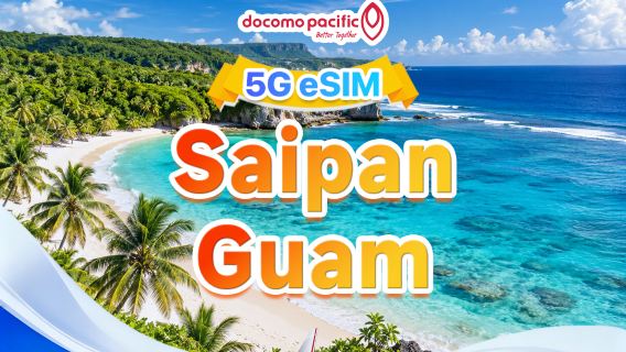 Saipan & Guam eSIM Docomo Pacific 5G local network Supports All AI & TikTok | Daily package | 3–8 days | 24-hour billing | QR code